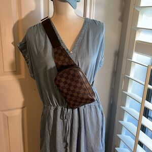 Authentic Louis Vuitton Geronimo Damier Ebene Beltbag/Crossbody